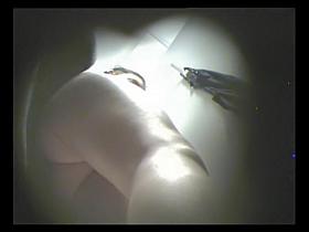 Girl toweling and dressing on voyeur changing room cam