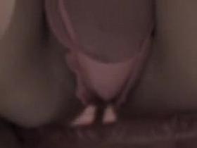 Woman on hunkers shows her sheer panty up the skirt AAD2