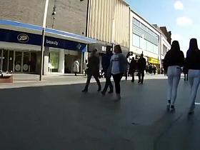 Teens in white tight pants