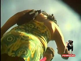 Milf with their offspring reveal their mature asses voyeur candid video