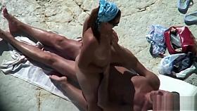 My mom riding dick on the beach