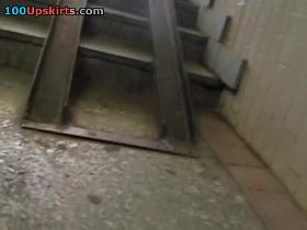 Upskirt by a pro hunter