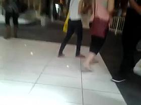 nice ass on the escalator