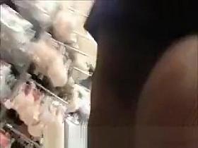 Mini skirt and stockings