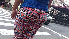 Leggins Multicolores Patucha Blusa Azul Culazo