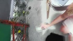 Slutty babe Jade Amber fucks a hard cock in public