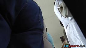 Superlatively Good strap upskirt view from the bus