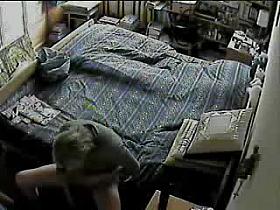 Hidden cam caught my mom masturbating