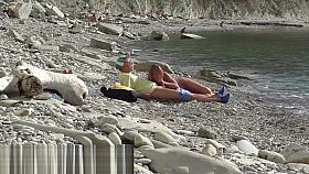 Тrevel - bloger vstretil nudistku. Пublichni minet na plyazhe v Бolgarii. RoleplaysCouples