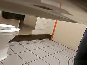 Coffee shop hidden toilet camera catches woman