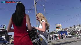 One of the girlfriend filmed on the upskirt camera