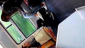 Candid french arab girl in canvas and converse