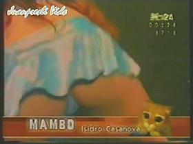 Naughty up skirt dancers move their small ass on the rhythm