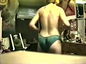 Hidden cam - girl dressing