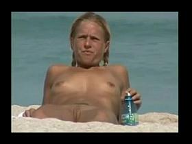 Voyeur TROC Spying Flatchest Beauty on Beach