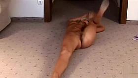 My beauty shows how flexible her body is