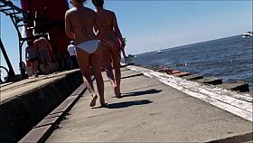Candid College Beach Ass Butt Blonds West Michigan Booty