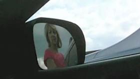 Parking lot masturbation to a charming milf