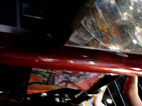 Upskirt views on hot babes on a public fashion show