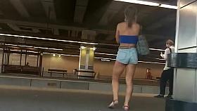 Tight Body In Jeans Shorts