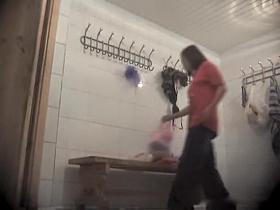 Sexy tan lined ass on the changing room voyeur movie