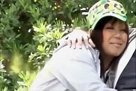 He gropes and fingers her ass