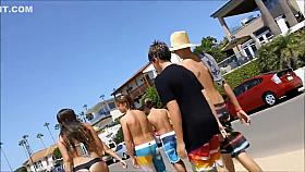 Beautiful lass with a big ass wears a flimsy bikini