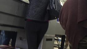 GoddessHunt: Gorgeous firm ass in black spandex shopping