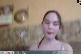 Kazakh girl engaged in virtual sex