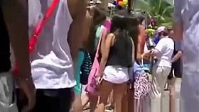 Super ass in jeans shorts