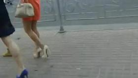 Ukraine 14 4 beautiful legs, blue and beige heels