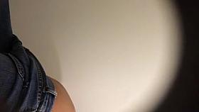 Spying women's public toilet