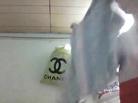 Pretty Chinese MILF laptop hacked masturbation and fuck