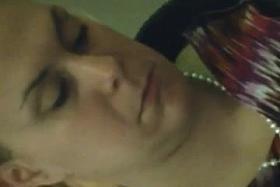 upskirt of blonde sitting down