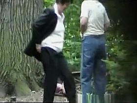 hidden peeing in park