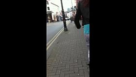 Amazing ass walking down the street