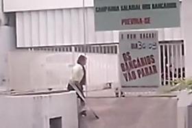 Naughty granny gets caught on tape urinating in public