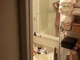 Teen caught in bathroom by spy camera