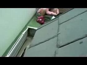 Spying my s ister masturbating in terrace