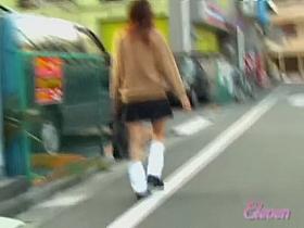 Red-hot oriental schoolgirl getting involved in amazing sharking scene