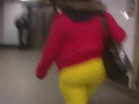 yellow ass walking