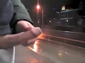 Public stroking on a busy street