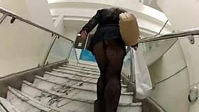 Great big posterior caught in a voyeur upskirt video