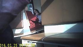 Lovely brunette feasts her eyes on my schlong