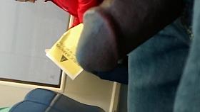 flashing unlucky Turkish woman on the train