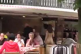 Nude walk on crowded street