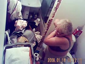 Fat granny with big tits amazing view on hidden cam