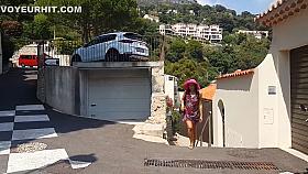 NO PANTIES under Dress & masturbation on PUBLIC trail