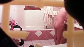 My slender aunt takes a look at the mirror