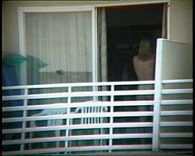 Real Voyeur - Full Frontal Nude Blonde in Balcony